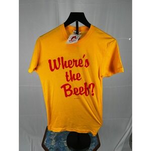 Wendy's Where's the Beef T Shirt Yellow Red Adult XS